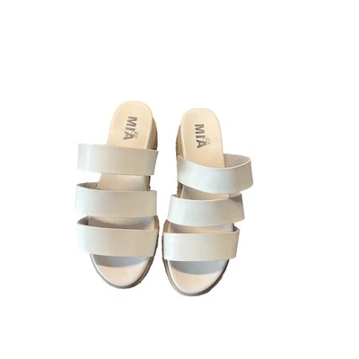 Sandalias deslizables de plataforma blancas MIA para niña talla 7 Foto 1 de 4