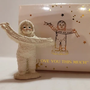 SNOWBABIES MINIATURES I Love You This Much Dept 56 Handpainted Pewter Figurine - Picture 1 of 7