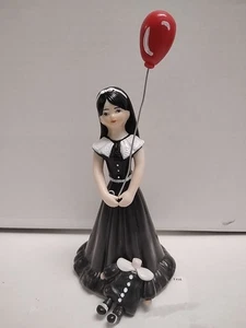 Altered Art Keramik Figur Wednesday ADDAMS Family Fan Art kopflose Puppe - Bild 1 von 6