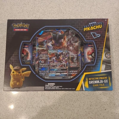 POKEMON TCG Detective Pikachu Greninja-GX Case File Sealed Box-7 Booster Packs+ - Image 1 of 3