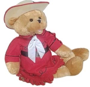 Chantilly Lane Kitty Singing Bear Plush Red Western Cowgirl Dress Musical PBC - Picture 1 of 10