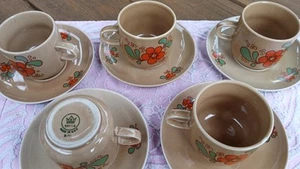 DDR 5 Gedecke Mokka-Espresso Tassen Keramik,Kahla,gebraucht, Haushaltsauflösung - Bild 1 von 5