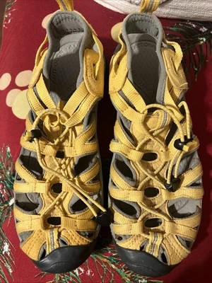 Sandálias femininas Keen Whisper 5124 8.5 River Sport sapatos de caminhada amarelo impermeável - Imagem 1 de 4