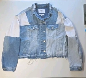 Giacca denim Vervet Los Angeles oversize crop fit donna taglia M invecchiata Y2K - Foto 1 di 10