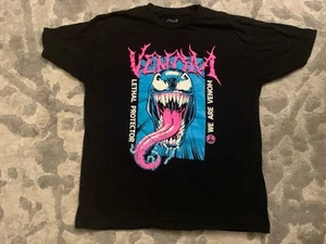 Marvel Venom Lethal Protector T-Shirt Mens Size L Black Pink/Blue/White Graphic - Picture 1 of 4