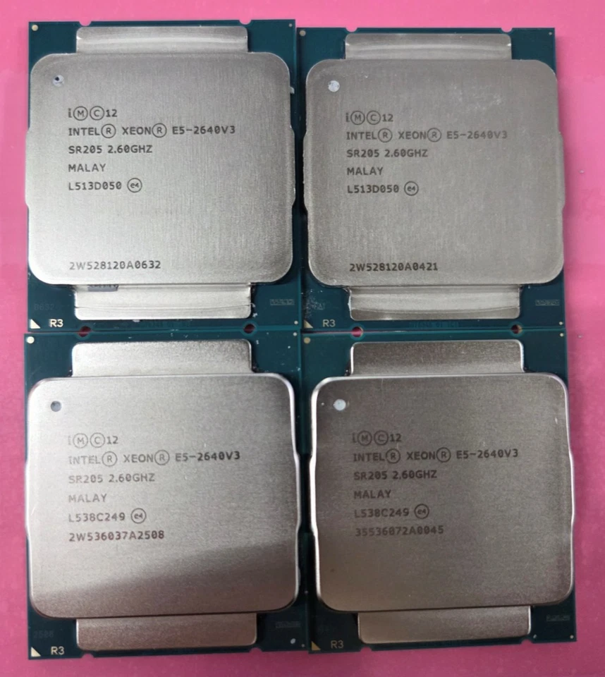 Lote de 4 INTEL Xeon E5-2640V3 SR205 2,60 GHz Foto 1 de 1