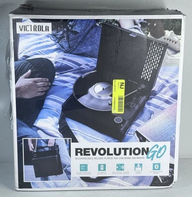 Victrola Revolution GO Portable Rechargeable Record Player - Black - Image 1 of 4
