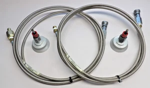 2 Pezzi Heatcon Intrecciate Acciaio Inox Linee Aspirazione Inutilizzate per Hot Bonder - Foto 1 di 4