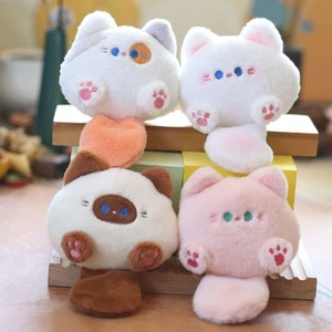 Squeaking Plush Cat Keychain Plush Cute Bag Pendant Female Girls - Picture 1 of 12