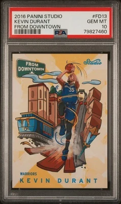 2016-17 Panini Studio #FD13 Kevin Durant From Downtown SSP CASE HIT PSA 10 - Image 1 of 2