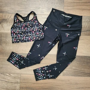 Victoria's Secret Sport BH Legging Set schwarz Schmuck Racerback sportlich M - Bild 1 von 9