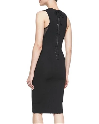 Rag & Bone Dress Womens 4 Black Tara Lace Up Sheath Slinky Sexy Party Cocktail - Image 1 of 4