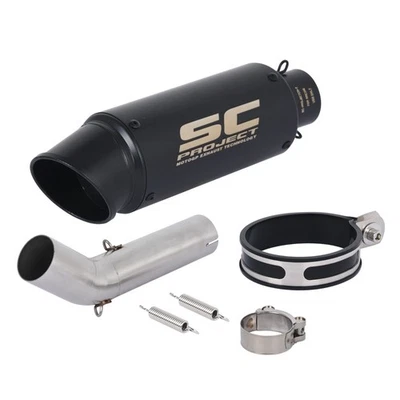 Para Suzuki GSXR600 GSXR750 2006-2007 Negro Deslizable Tubo Medio Silenciador Puntas Foto 1 de 4