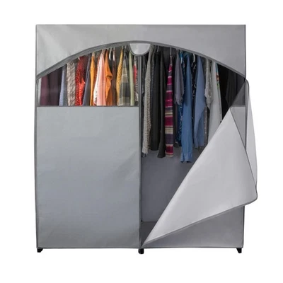 Portable Wardrobe Closet - 65 lb Large Capacity, Internal Heavy Duty Metal Ro... - Image 1 of 4