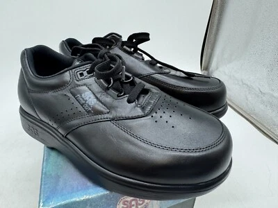 SAS Time Out Loafers Mens Black Leather Lace-Up Walking Shoes - 6 TRIPLE WIDE - Image 1 of 4