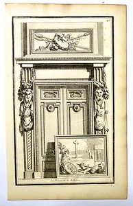 Eau forte, , Portail ornementé, d'après J. Ch Delafosse, 18ème       - Bild 1 von 4