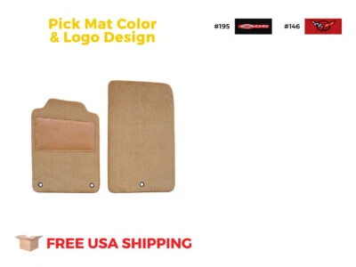 FITS 2001-2004 Chevrolet Corvette Z06 Floor Mat with Heel Pad 2pc Cutpile - Image 1 of 4