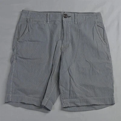 Pantalones Cortos Chinos Clásicos American Eagle 30 x 9" Azul Blanco Rayas Foto 1 de 4