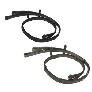 Super Grip Anti Slip 3 Sizes Black Brown Leather Reins Continental Web Hand Stop - Picture 1 of 1