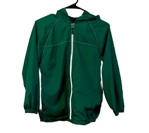 Vintage Gap Kids Green Hooded Windbreaker Jacket Coat Large - Picture 1 of 7