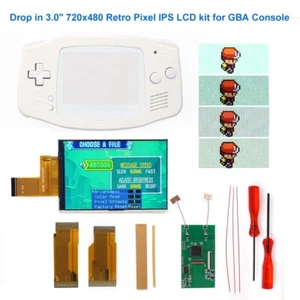 GameBoy Advance V5 IPS Backlight 720x480 LCD Kits for GBA Shell White Lens - Picture 1 of 32