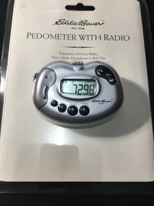 Eddie Bauer Pedometer with FM Radio, Panic Alarm, Headphones, Belt Clip - Picture 1 of 2