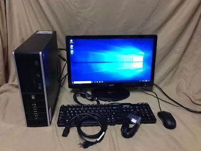 Windows 10 Desktop Computer  Fast core i3 / 3.00ghz DVD 500HD WiFi 20" Monitor - Image 1 of 3