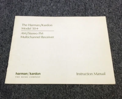 Receptor Multicanal Harman Kardon Modelo 50+ Manual del Propietario Original 16 Páginas Foto 1 de 4