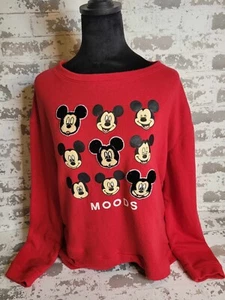 Disney Mickey Mouse Sweatshirt "Moods" rot Damen 2XL - Bild 1 von 2