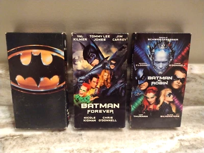 Vintage 3 VHS Lot - Batman (1989), Batman Forever (1995), Batman & Robin (1997) - Image 1 of 4