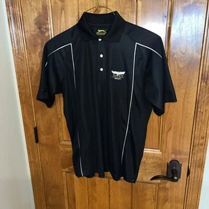 Raven Slazenger Polo Shirt Men’s Black Medium Short Sleeve Golf Nike Like - Picture 1 of 17