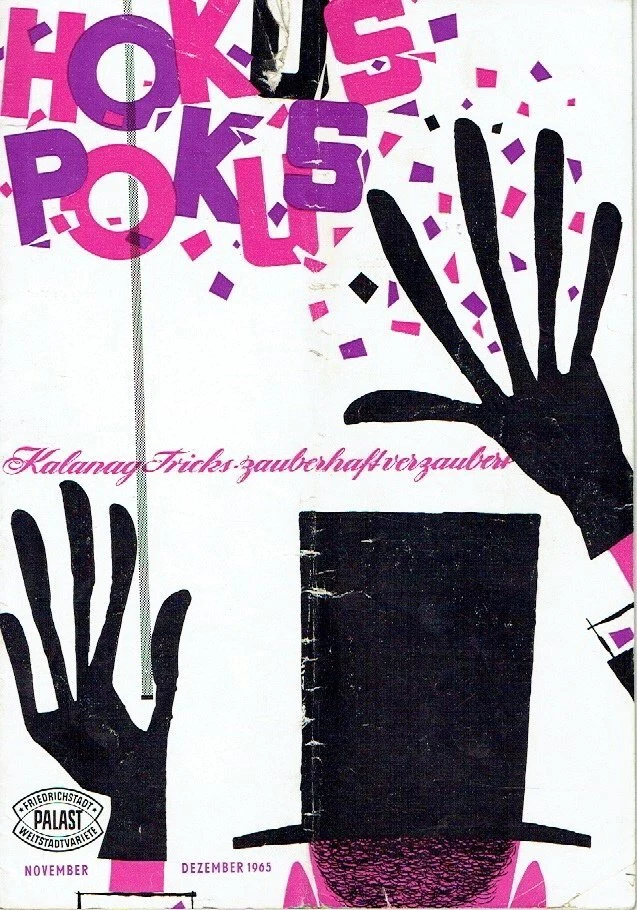 Friedrichstadtpalast Berlin Programmheft 1965 Hokuspokus Kalanag Tricks Zauberei - Bild 1 von 2