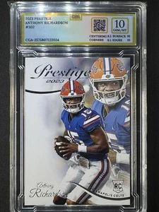 2023 Panini Prestige Anthony Richardson RC #302 CGA Gem 10 Gators Ind Colts - Picture 1 of 3