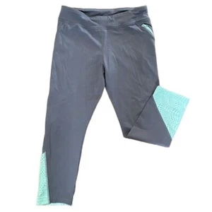 Champion Girl’s Gray & Teal Leggings Size 14/16 Sporty Athletic Gym - Picture 1 of 16