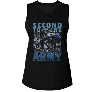 Camiseta tanque muscular para mujer de las Fuerzas Armadas de los Estados Unidos Ejército de los Estados Unidos segunda a ninguna - Imagen 1 de 3