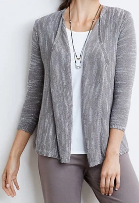 Suéter cárdigan J. Jill Pure Jill para mujer frente abierto sumergido talla XS PRECIO DE VENTA SUGERIDO POR EL FABRICANTE $89 NUEVO Foto 1 de 4