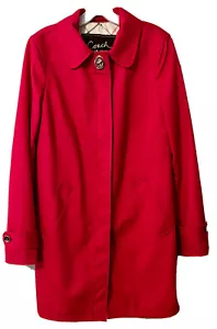 Coach Damen Größe Small Drehverschluss Knopf Trenchcoat in Fuchsia - Bild 1 von 7