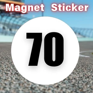 10" Diameter Round Circle Magnetic Autocross Number 70 Magnet 2pcs - Bild 1 von 1