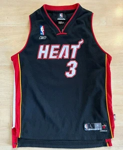 Camiseta deportiva vintage Reebok Dwyane Wade Miami Heat negra de baloncesto juvenil talla L +2 - Imagen 1 de 12