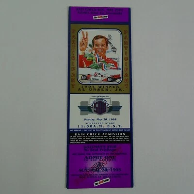 1995 Indianapolis 500 Unused Ticket Stub Credential Participant - Image 1 of 4