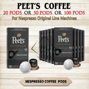 Peets Coffee Nerissimo 30 o 50 cápsulas Nespresso Original Line Dark Roast Espresso - Imagen 1 de 6