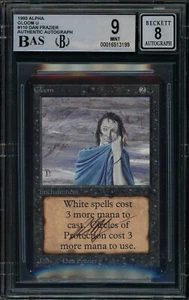 1993 Magic The Gathering Gloom ALPHA #110 Dan Frazier Signed BGS 9 AUTO 8 - Picture 1 of 2