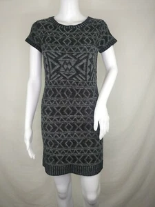Made for me to look tolles Pulloverkleid mittel schwarz grau Stretch Kurzarm - Bild 1 von 12