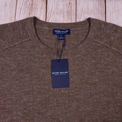 NUEVO PETER MILLAR Corona Artesanal Cuello Redondo Suéter Mezcla Lana Talla XL $400 Foto 1 de 4