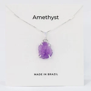 Raw Amethyst Necklace - NEW - Picture 1 of 4