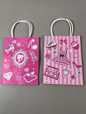 Sacolas de presente de festa Barbie festa de aniversário infantil 11 bolsas alças rosa - Imagem 1 de 4