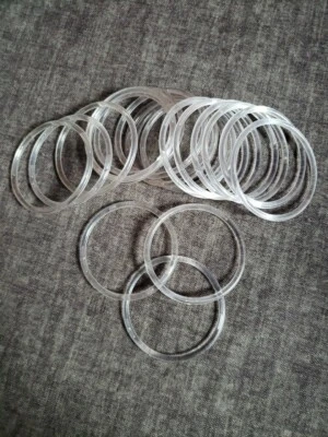 Прозрачные пластиковые кольца диаметром 3,25 дюйма 19 штук 3/16 дюйма для рукоделия вешалки для шарфов - Изображение 1 из 3