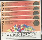 Australia 5 / $2 4.30.1988 Bicentennial Comm. World Expo Uncirculated Banknote