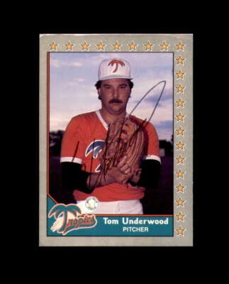 Tom Underwood Signed 1990 Pacific Senior League West Palm Beach Tropics Autograp - Image 1 of 2