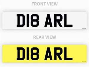 DARYL REGISTRATION PLATE CAR REG. DARRYL DAREL PRIVATE - Picture 1 of 2
